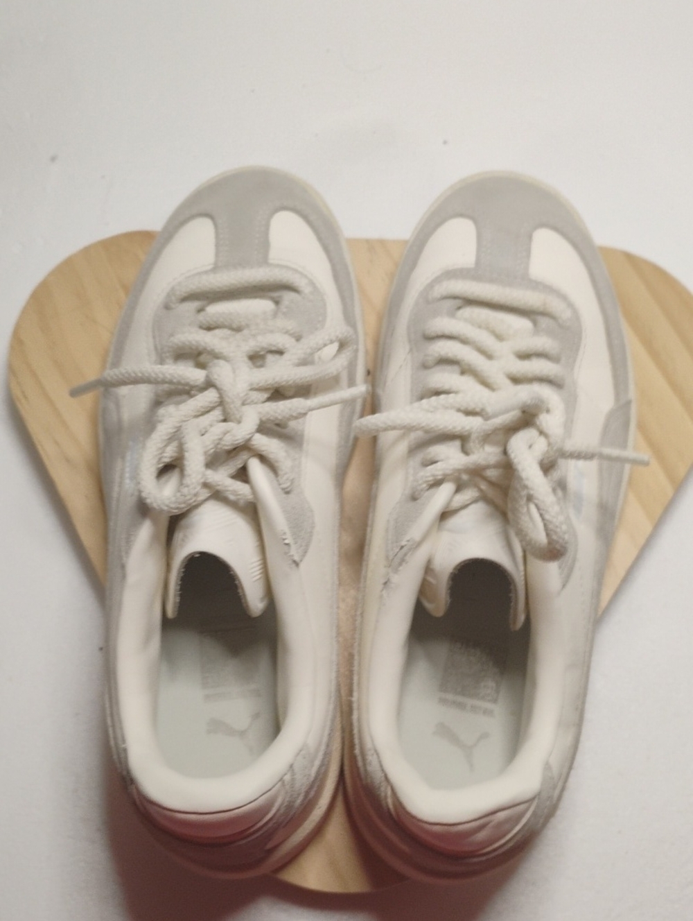 Puma Kids White & Light Gray Low-Top Sneakers